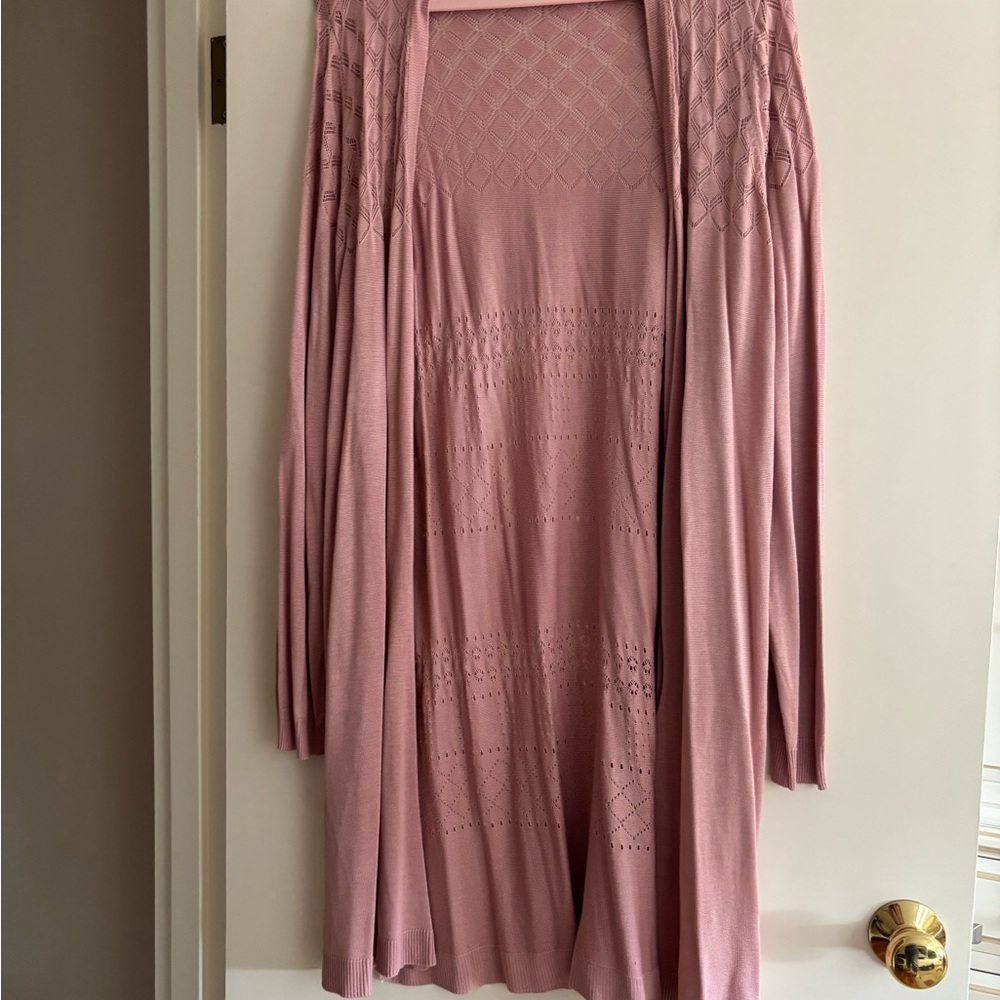 Roz & Ali Blush Open Front Cardigan